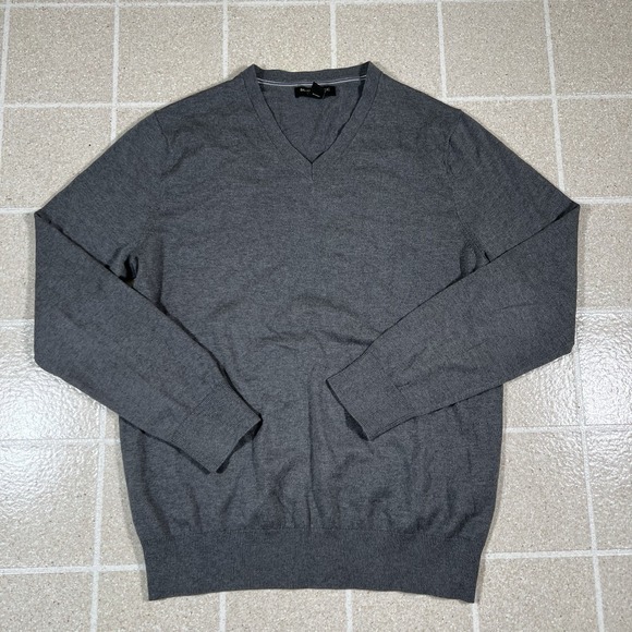 Banana Republic Other - Banana Republic Luxury Blend V-Neck Sweater Mens M Silk Cotton Cashmere Charcoal